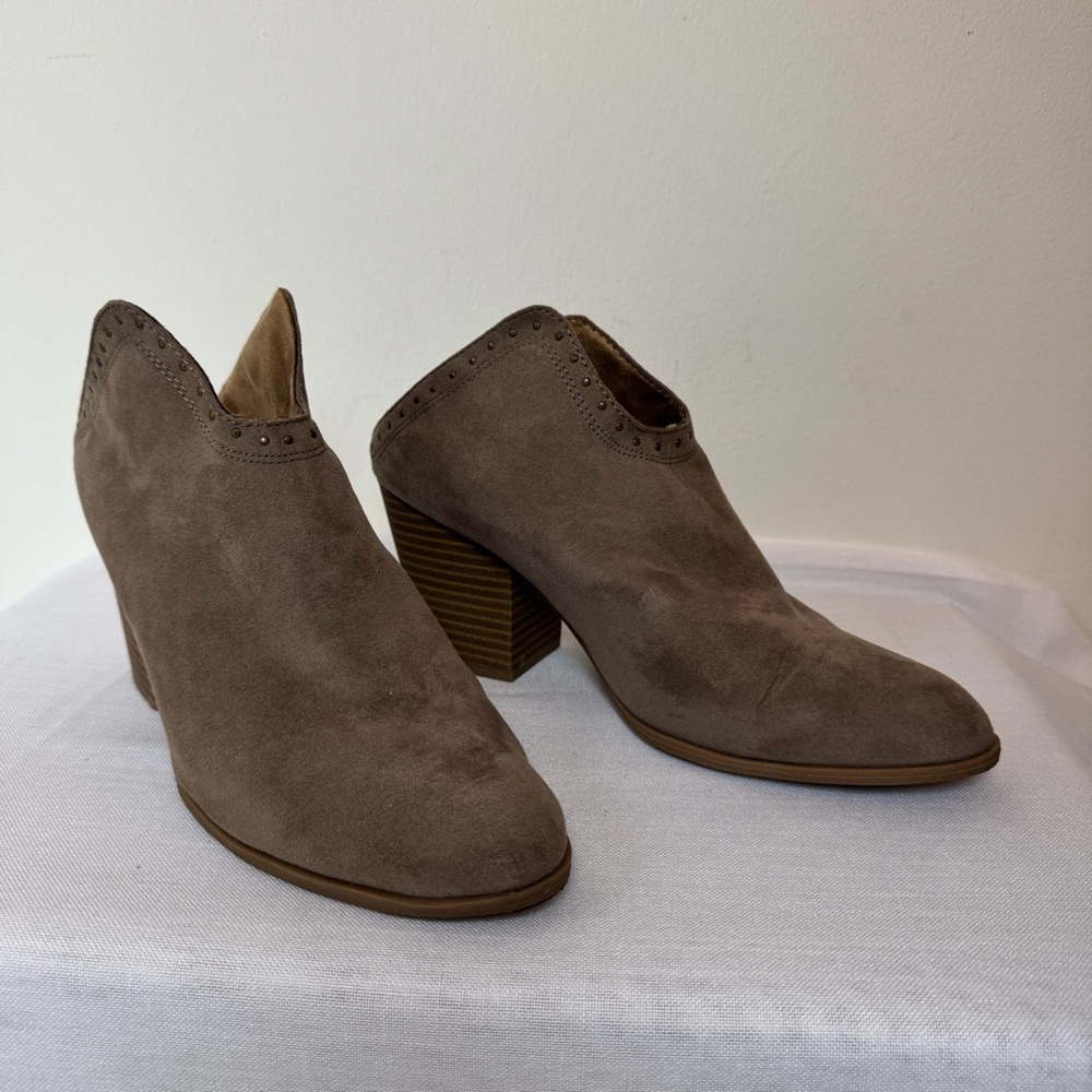 Elegant Brown Suede Look  Ankle Boots Country Cowgirl 0048